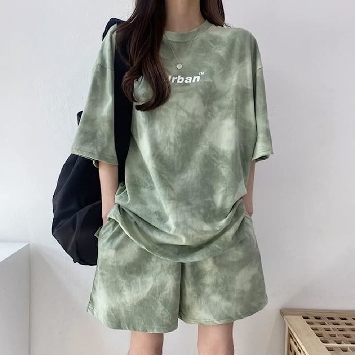 SALE♡ 人気！セットアップ タイダイ柄 ショートパンツ 半袖 XL 紫