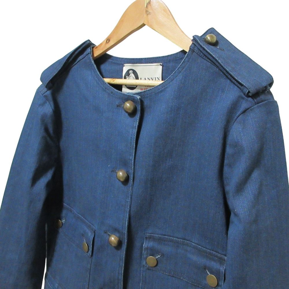 デニム ノーカラー