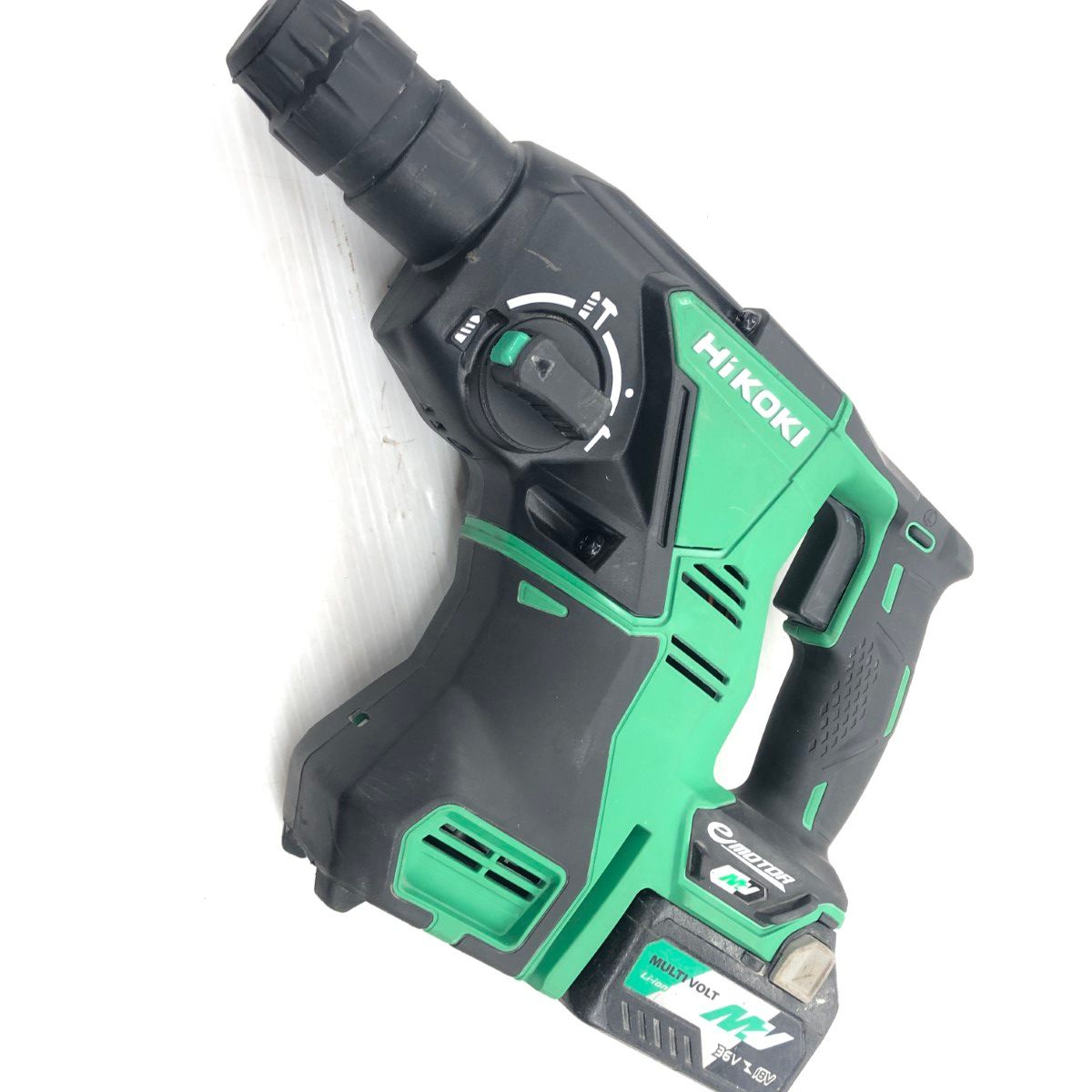 ДД HiKOKI ハイコーキ ハンマドリル 程度B 充電器 充電池2個 ケース付 コードレス式 36v J310979 DH 36DPA グリーン やや傷や汚れあり