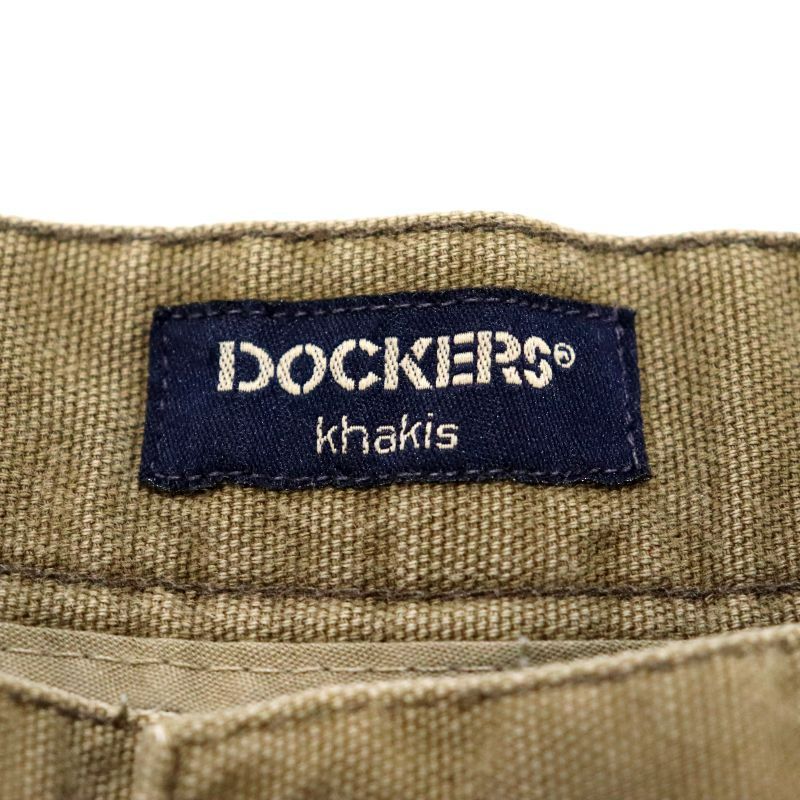 90s USA製 vintage DOCKERS 無地 2タック コットン チノ パンツ