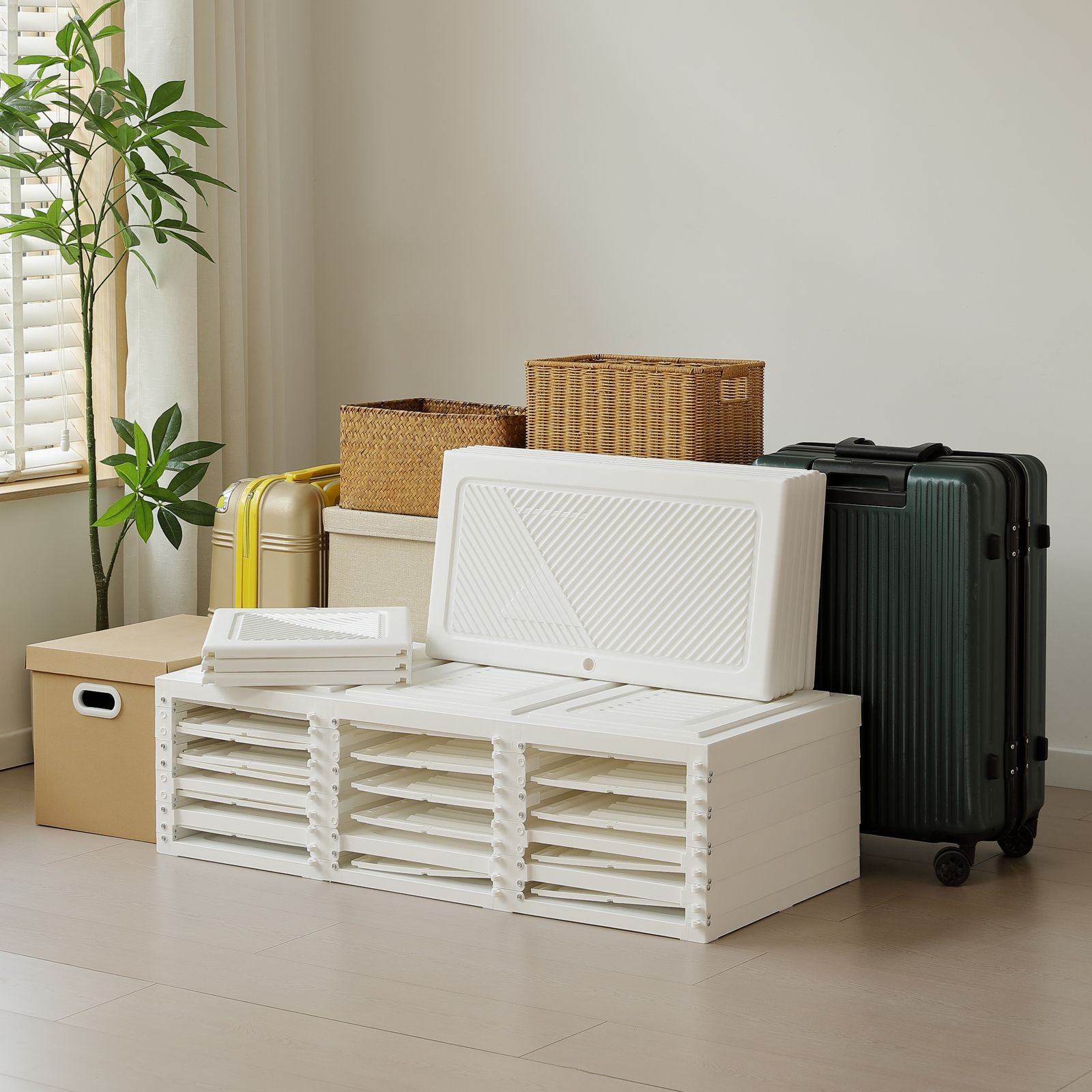 幅69*高さ170cmホワイト】ワードローブ クローゼット 洋服ダンス 扉付