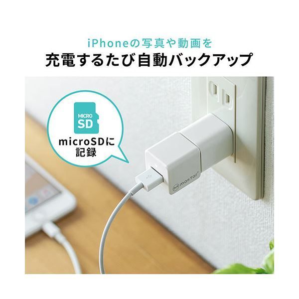 サンワダイレクトバックアップ用カードリーダー Qubii 400-ADRIP010W 1個