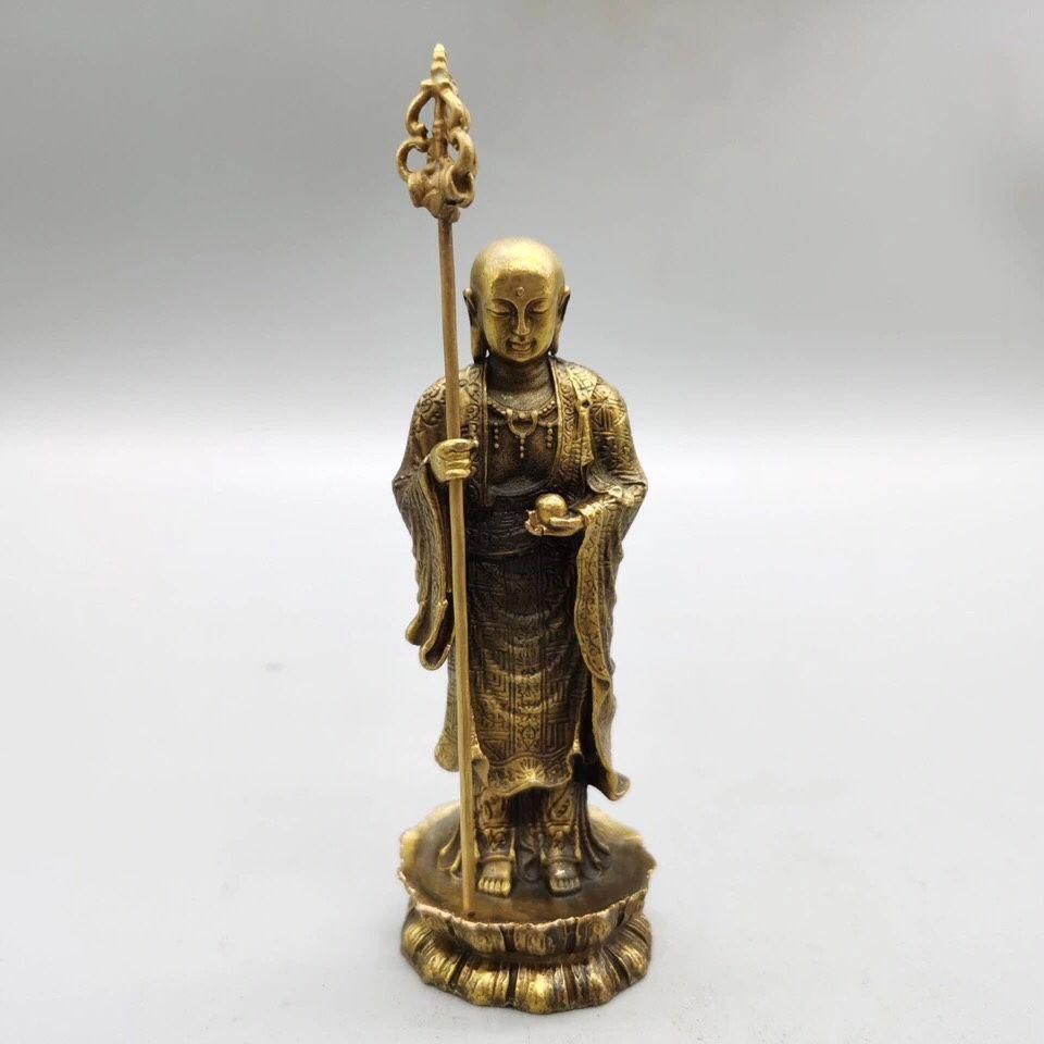 仏教美術 仏像 銅像 地蔵王菩薩仏像 奉納 九華山坐蓮地蔵王 工芸品 置物 仏教美術 仏像 銅像 地蔵王菩薩仏像 奉納 九華山坐蓮地蔵王 工芸