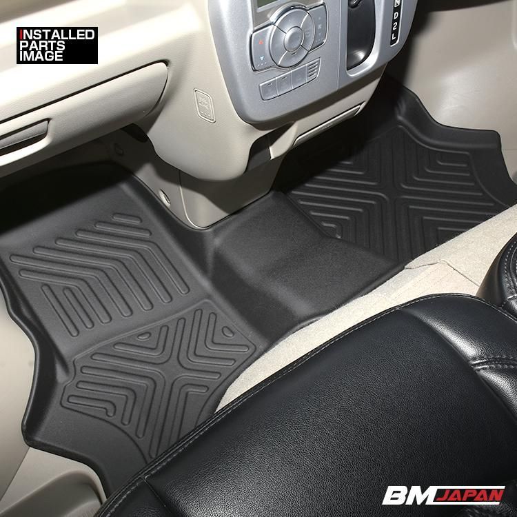 エブリイ ワゴン DA17W 2015 H27 .2 - スクラム ワゴン DG17W 3Dラゲッジ ラバーマット 1〜2列目 セット 1台分 ブラック 防水 防汚 防傷 アウトドア BM