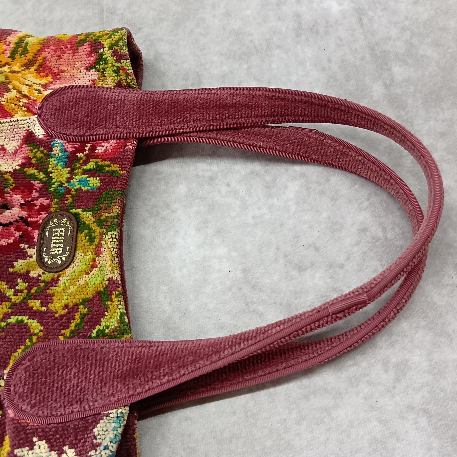 FEILER フェイラー 花柄 シュニール織 ロゴジップトップ ロゴ刺繍 