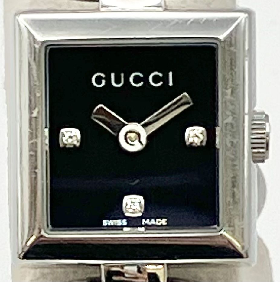 大人気 GUCCI グッチ120 11640815 3Pダイヤ クォーツ
