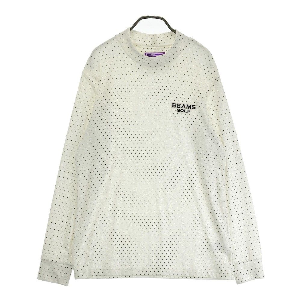 サイズ：L BEAMS GOLF ビームスゴルフ 2024年モデル ハイネック 長袖Tシャツ  ネイビー系 [240101427237] ゴルフウェア メンズ ストスト サイズ：L BEAMS GOLF ビームスゴルフ ハイネック 長袖Tシャツ