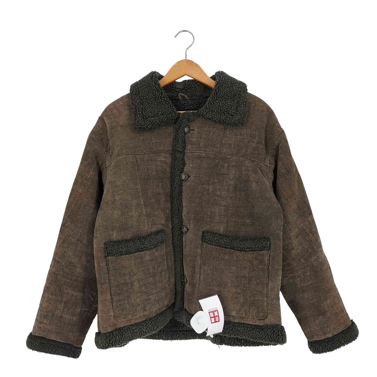 ユーズドフルギ USED古着 {{VIA NUOVA PELLE}} 裏地ボア ピッグレザー ジャケット メンズ import：L 