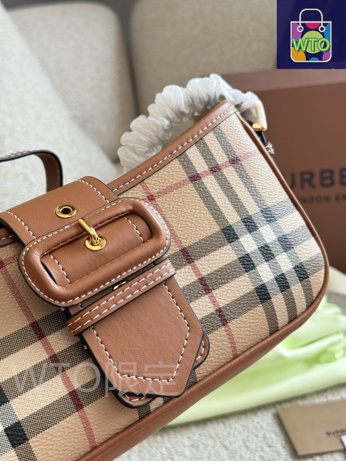 【夏みかんページ】他の方はご購入を控えてください。BURBERRY 今日特価】Burberry Checkered Summer Bag・バーバリー チェック
