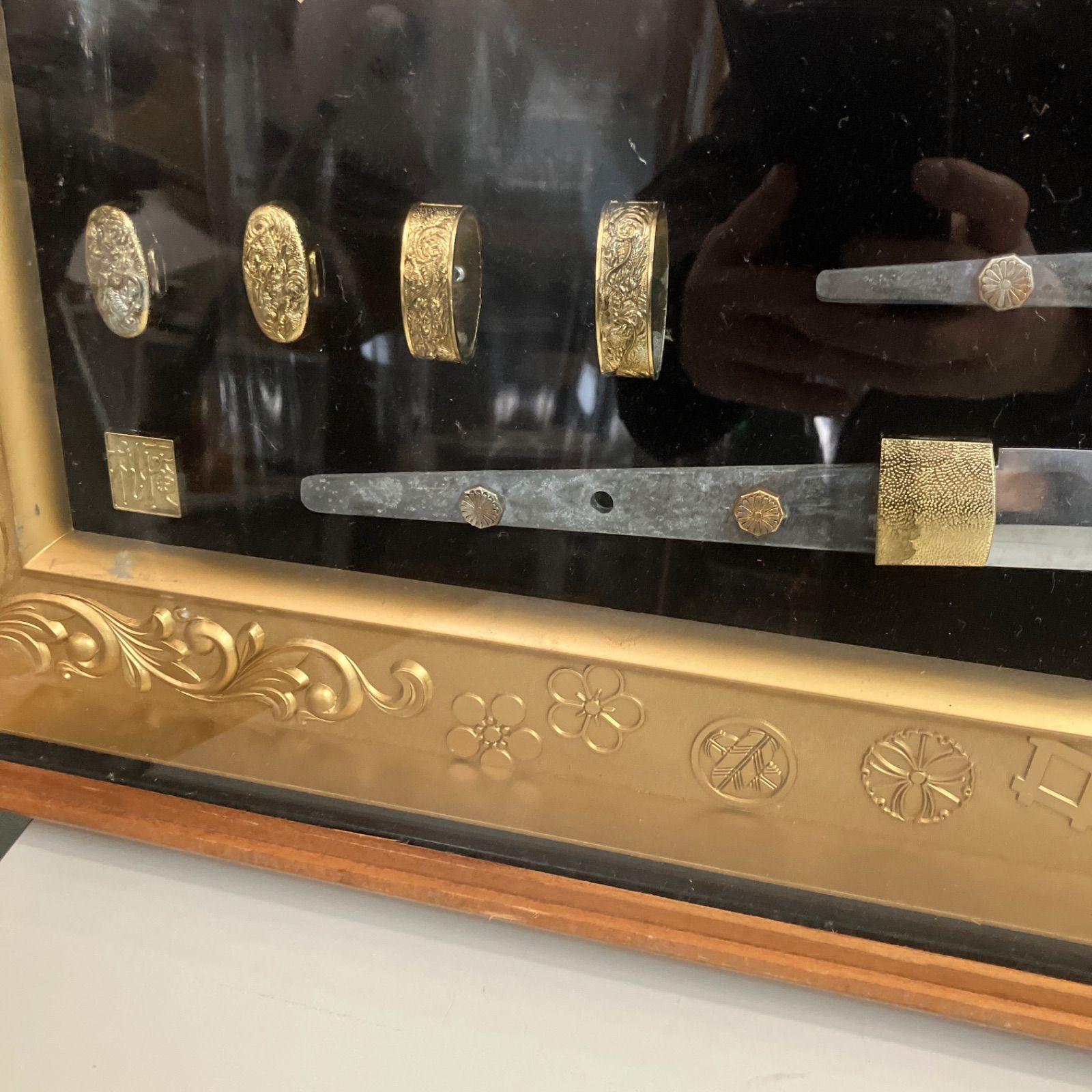 日本刀レプリカ　越中守正俊　模造刀　鍔 美術工芸品 刀剣額 レプリカ 無料発送 越中守正俊 模造刀 鍔 額 日本刀 レプリカ 武具 インテリア