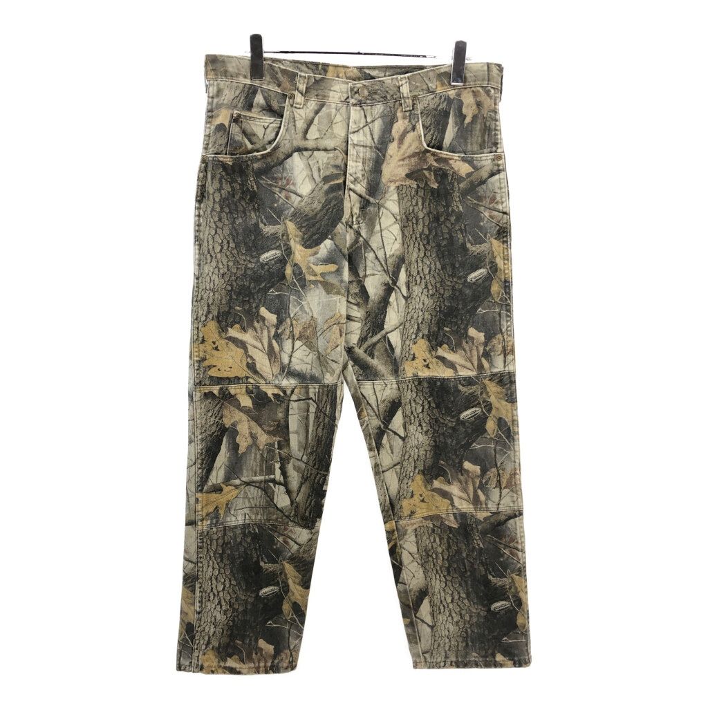 00年代 Wrangler ラングラー リアルツリーカモ ダブルニー ハンティングパンツ メンズ W36 L30 古着 V6402