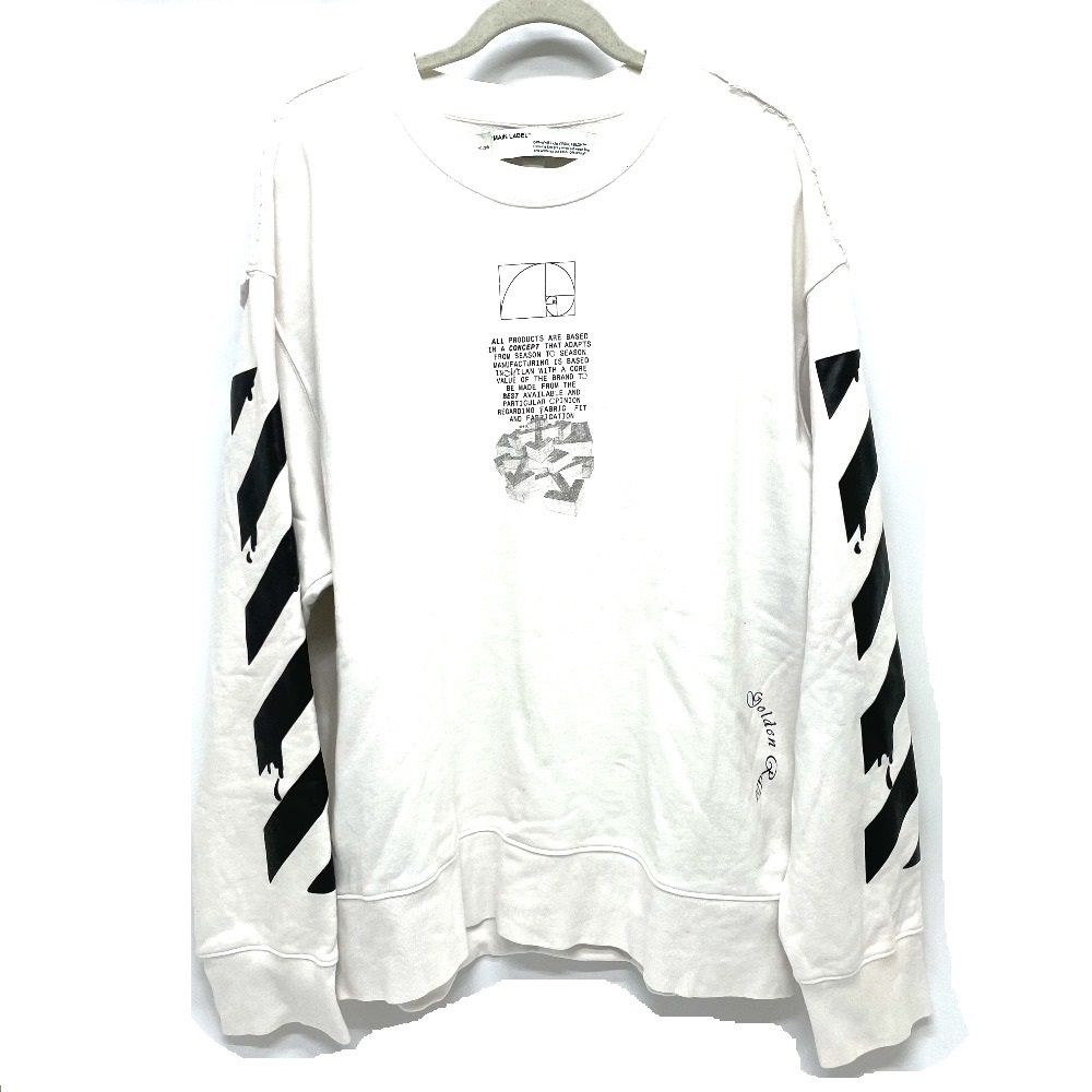 Off-White ホワイト トレーナー スウェット オーバーサイズ ロゴ オフホワイト ロゴ プリント オーバーサイズ トレーナー