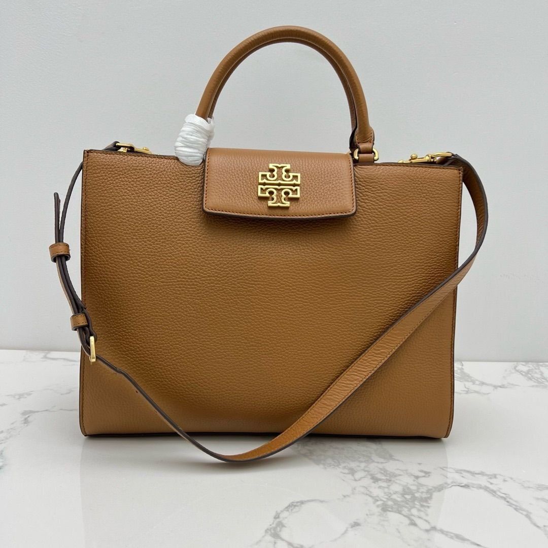 TORY BURCH トリーバーチ ハンドバッグ レディース Britten レザー ショルダーバッグ 斜めがけバッグ ビジネスバッグ 通勤  キャラメル 138773 - メルカリ