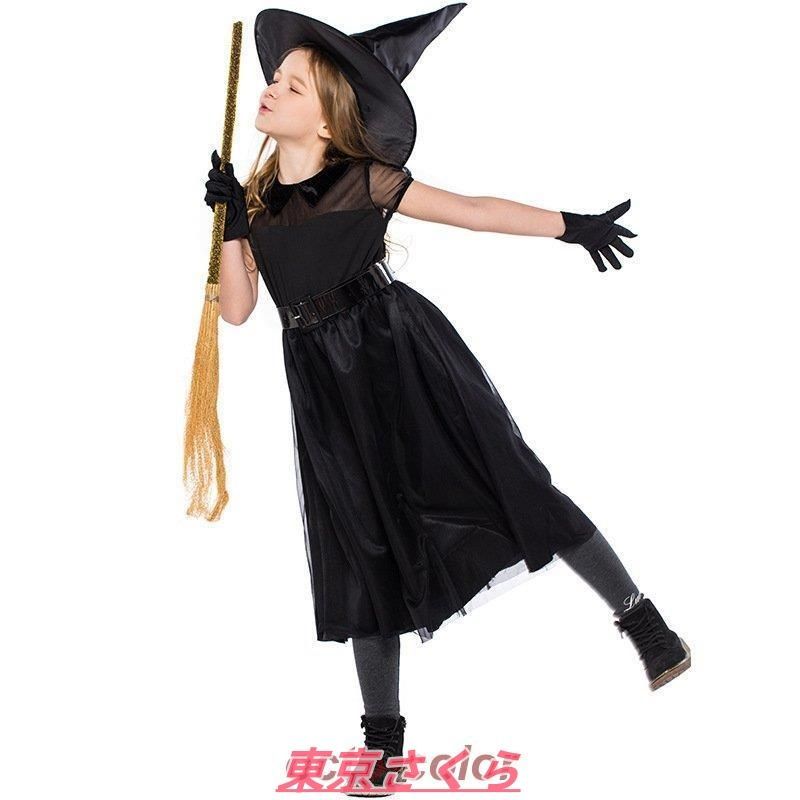 ハロウィン コスプレ 子供 衣装 3点セット キッズ 巫女 ドレス
