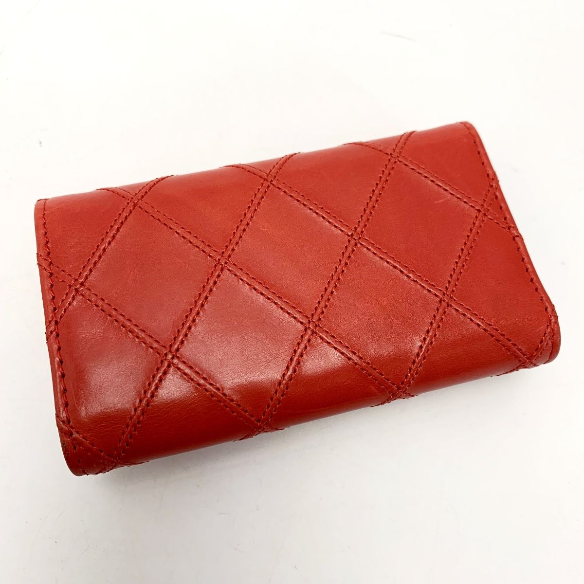 CHANEL シャネル マトラッセ レザー ココマーク レッド キーケース 6連