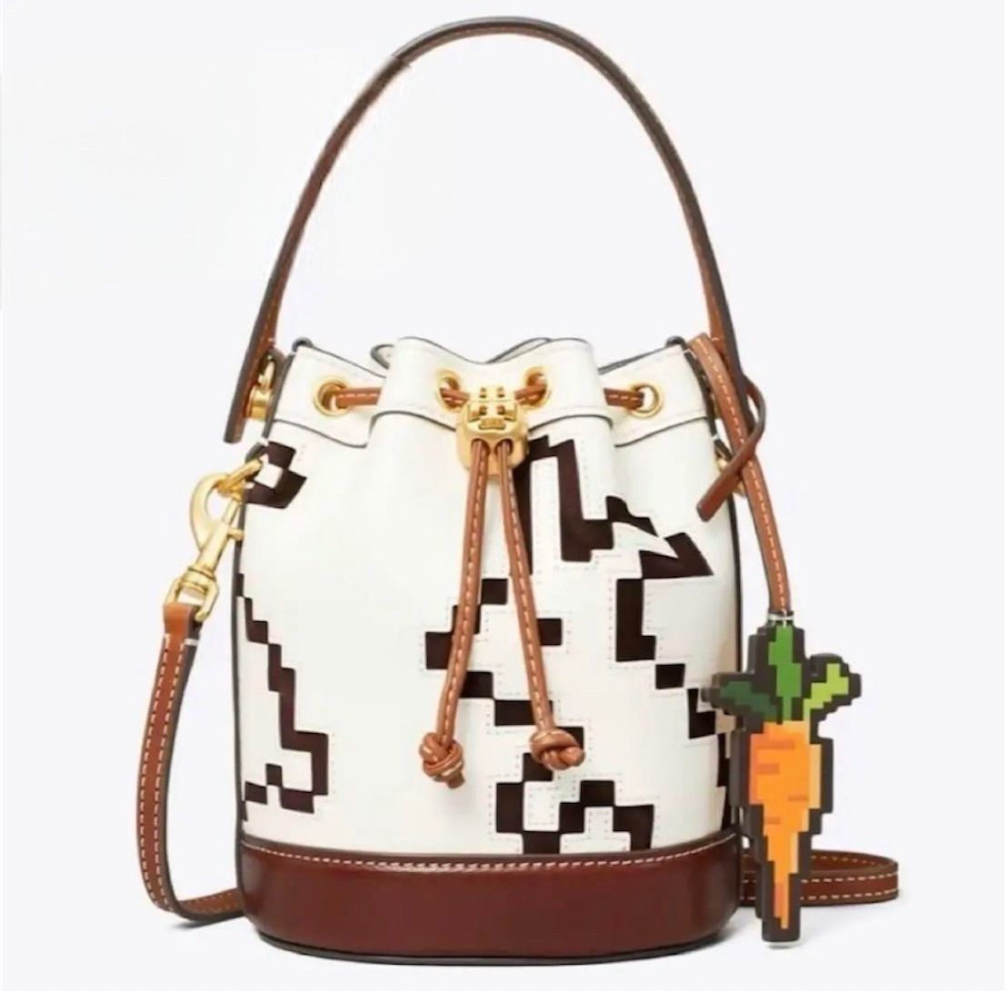 限定トリーバーチ】ピクセレート ラビット ミニ バケットバッグ 