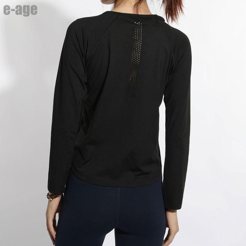 ヨガウェア かわいい 長袖 レディース ヨガトップス Tシャツ 穴をあける 通気性ヨガ ピラティス フィットネ スウェア ダンス yunban462