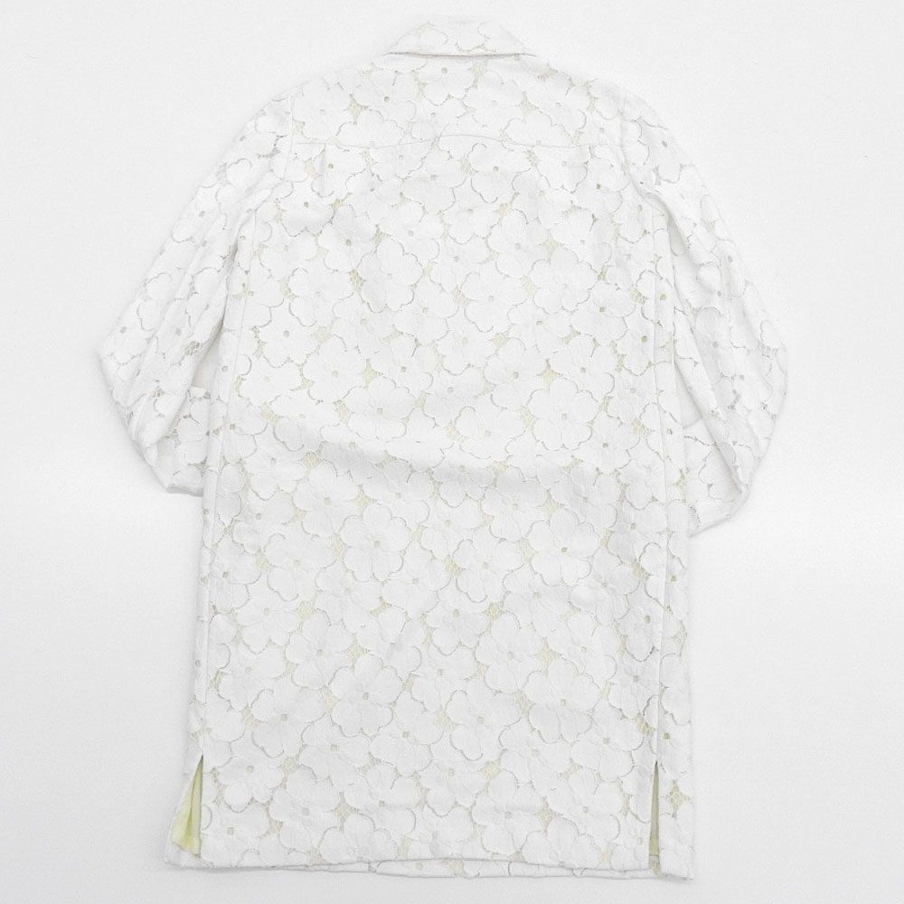 超 ダイアンフォンファステンバーグ DVF 花柄 刺繍 ワンピース 0 ホワイト フローラル レディース 244105