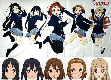 映画　けいおん　劇場前売券　お面&スーパーマルチクロス 中古】その他雑貨(キャラクター) [単品] お面5種＆スーパーマルチ
