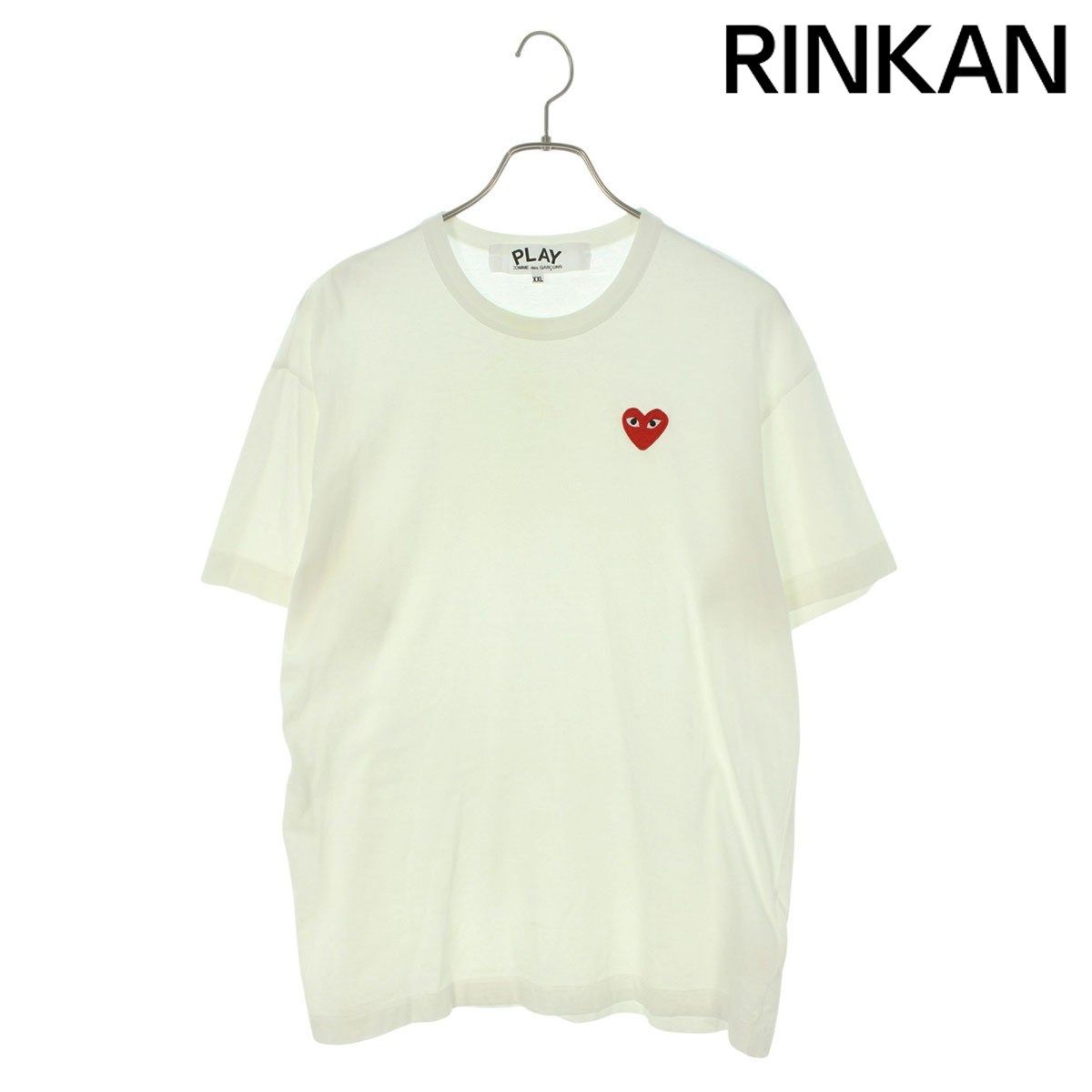 プレイコムデギャルソン  AZ-T108 AD2021/5 ハートロゴ刺繍Tシャツ メンズ XXL 【2/27～3/18 タイムセール】