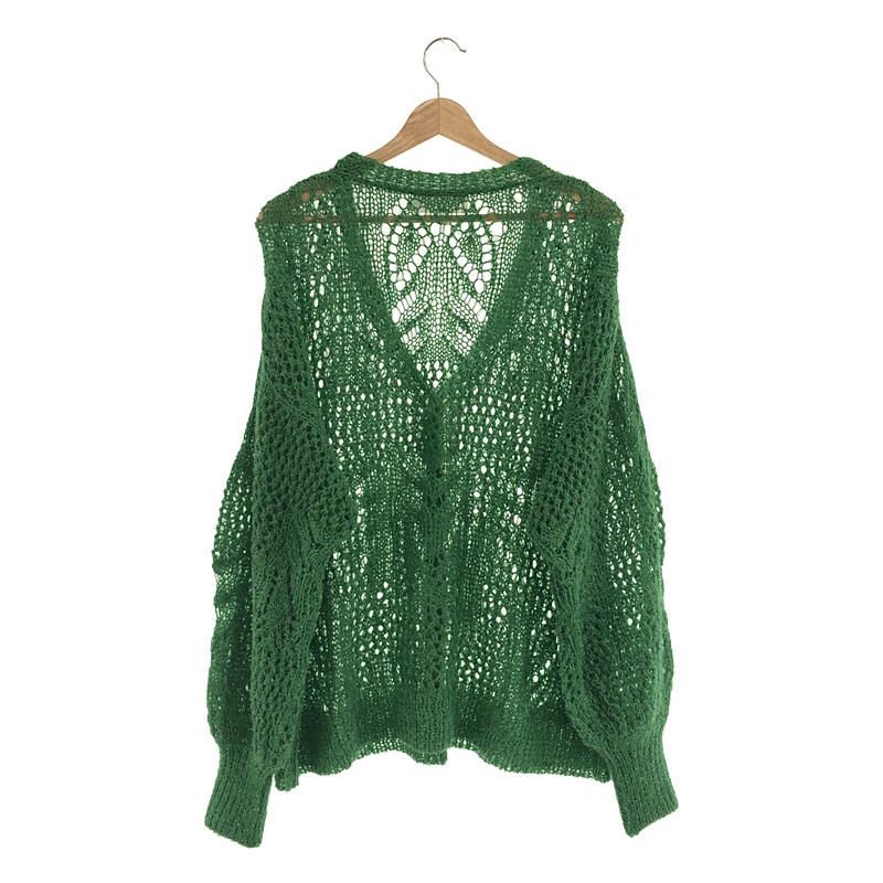 【新品】  Mame Kurogouchi / マメクロゴウチ | 2022SS | Botanical Pattern Knitted Lame Cardigan | 1 | グリーン | レディース Mame Kurogouchi / マメクロゴウチ | 2022SS | Botanical Pattern