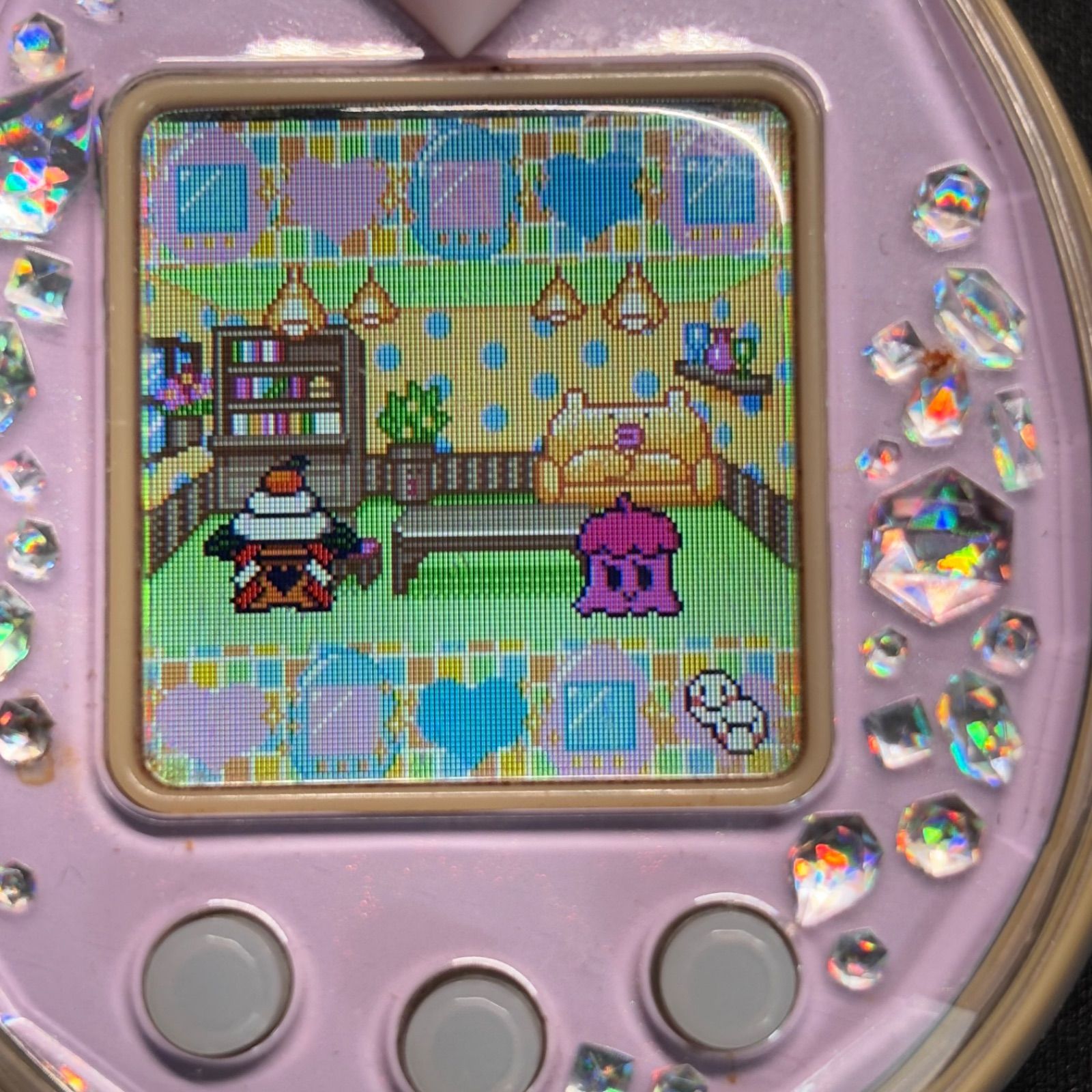 【動作正常】たまごっち ピース Tamagotchi P's パープル バンダイ 動作正常】たまごっち ピース Tamagotchi P's パープル バンダイ