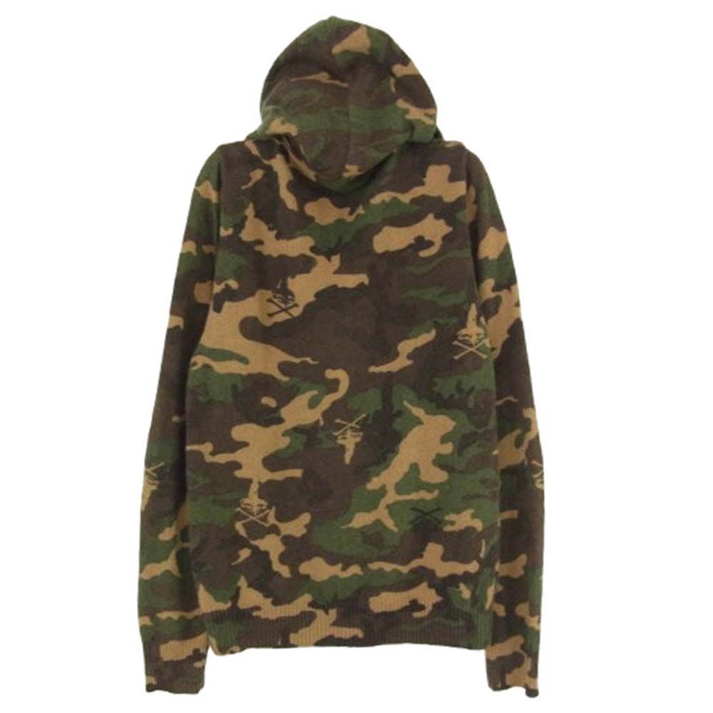 GLAMOUR ヒステリックグラマー アンゴラ混 カモフラ フルジップ パーカー カーキ系 F
