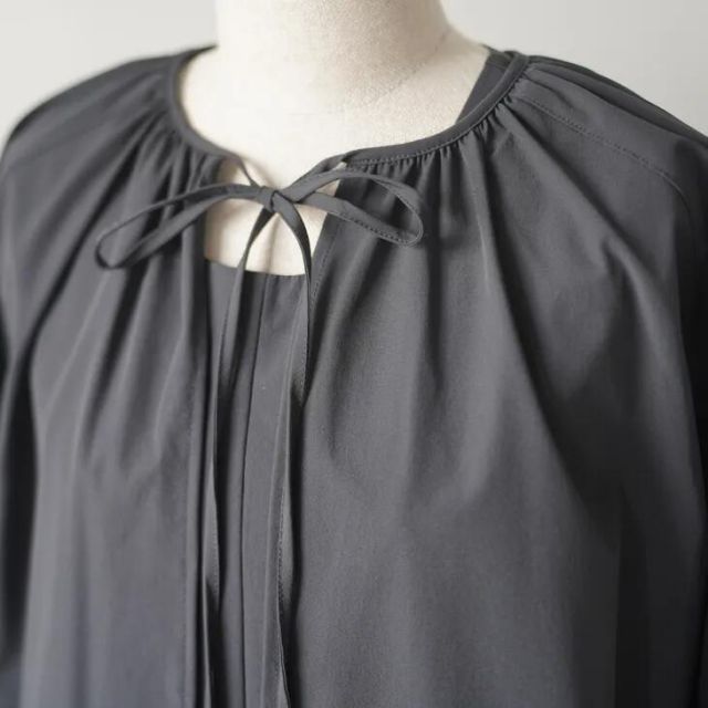 frescute フレスキュート ナイロンストレッチ アンサンブル OP JK チャコール ブラック size 38 ワンピース ドレス セットアップ