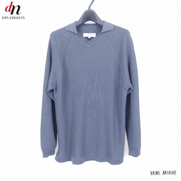 16SS ヴァイナル アーカイブ スキッパーニット 襟付き サマーニット S