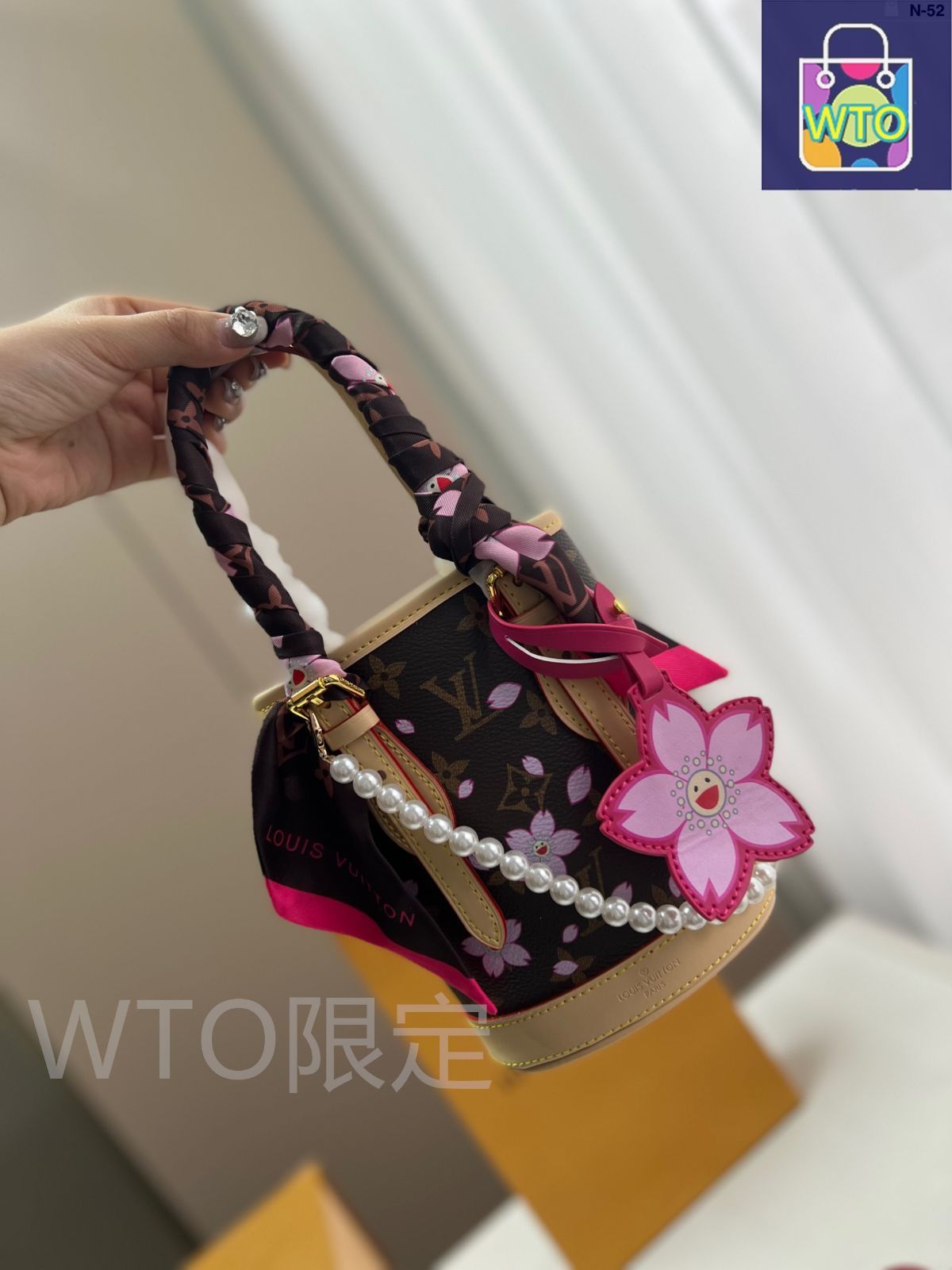 LOUIS VUITTON × 村上隆 サクラ バケットバッグ ? 13×17cm [本日
