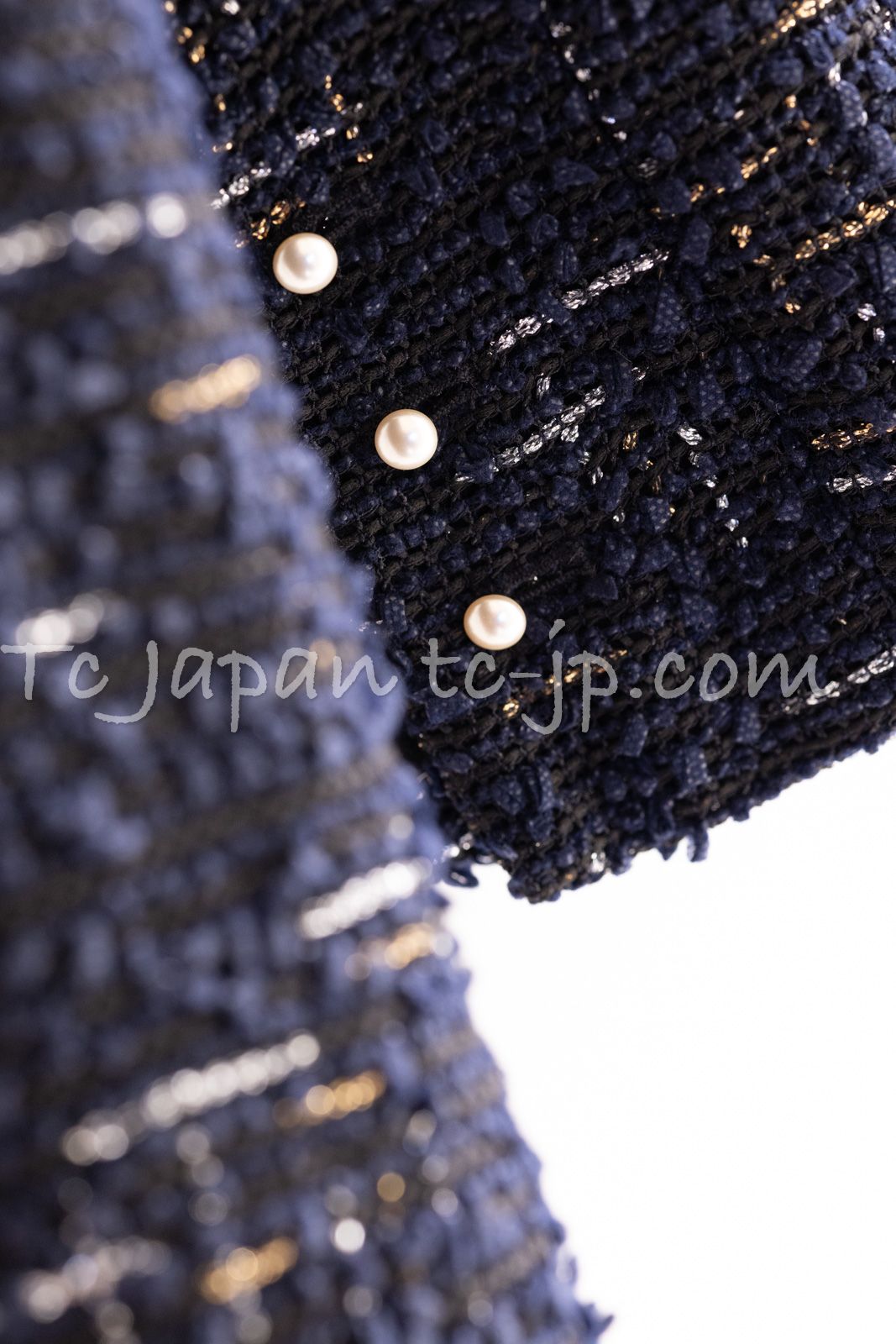 シャネル ジャケット CHANEL 春夏 サマー ツイード ブラック