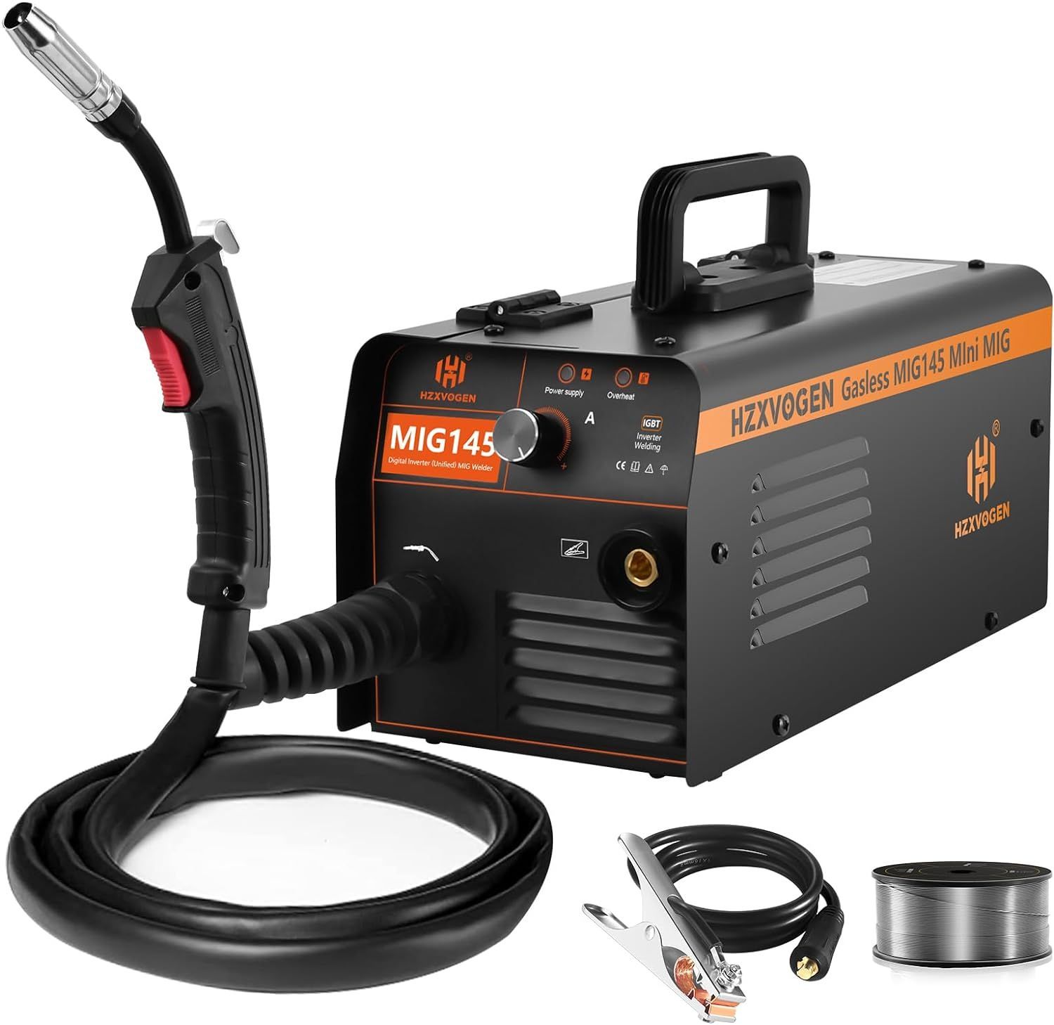 ノンガス 半自動 溶接機 100V 200V 兼用 MIG溶接機 145A はんじ