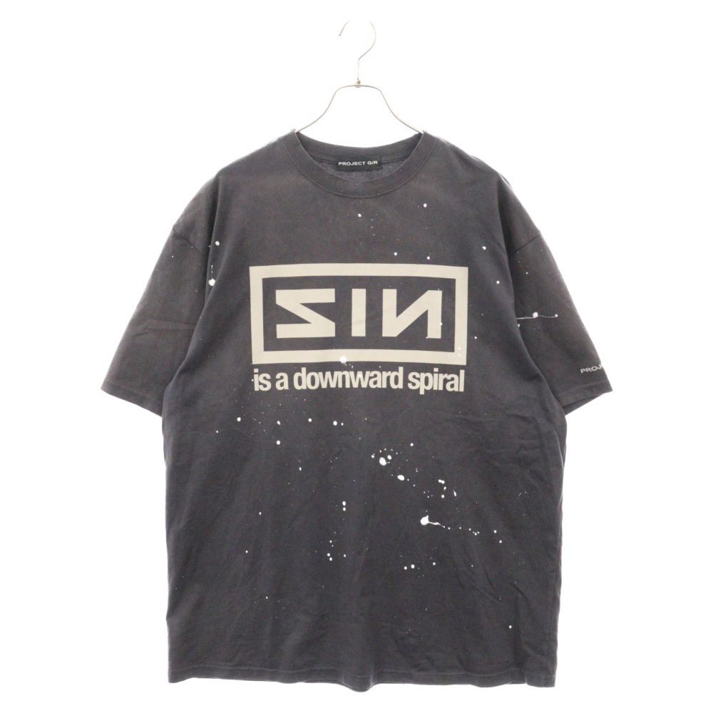 【中古】プロジェクト ジーアール PROJECT G/R SIN WASHED T-SHIRT GREY ウォッシュド Tシャツ 半袖 ☆AA★●251110 PROJECT G/R (プロジェクト ジーアール) SIN WASHED T-SHIRT フロント