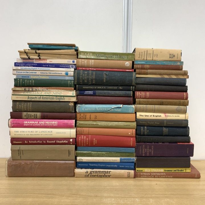 ■02)【同梱不可】洋書 まとめ売り約55冊大量セット/言語学/心理学/キングスリー/哲学/英語教育/井原西鶴/文学/文法/研究/宗教/単語/B □02)【同梱不可】洋書 まとめ売り約55冊大量セット/言語学/心理