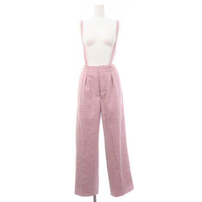 Drawer ドゥロワー ウール シルク パンツ サスペンダー パンツ Drawer ドゥロワー 今季22AW ウールシルク メランジ