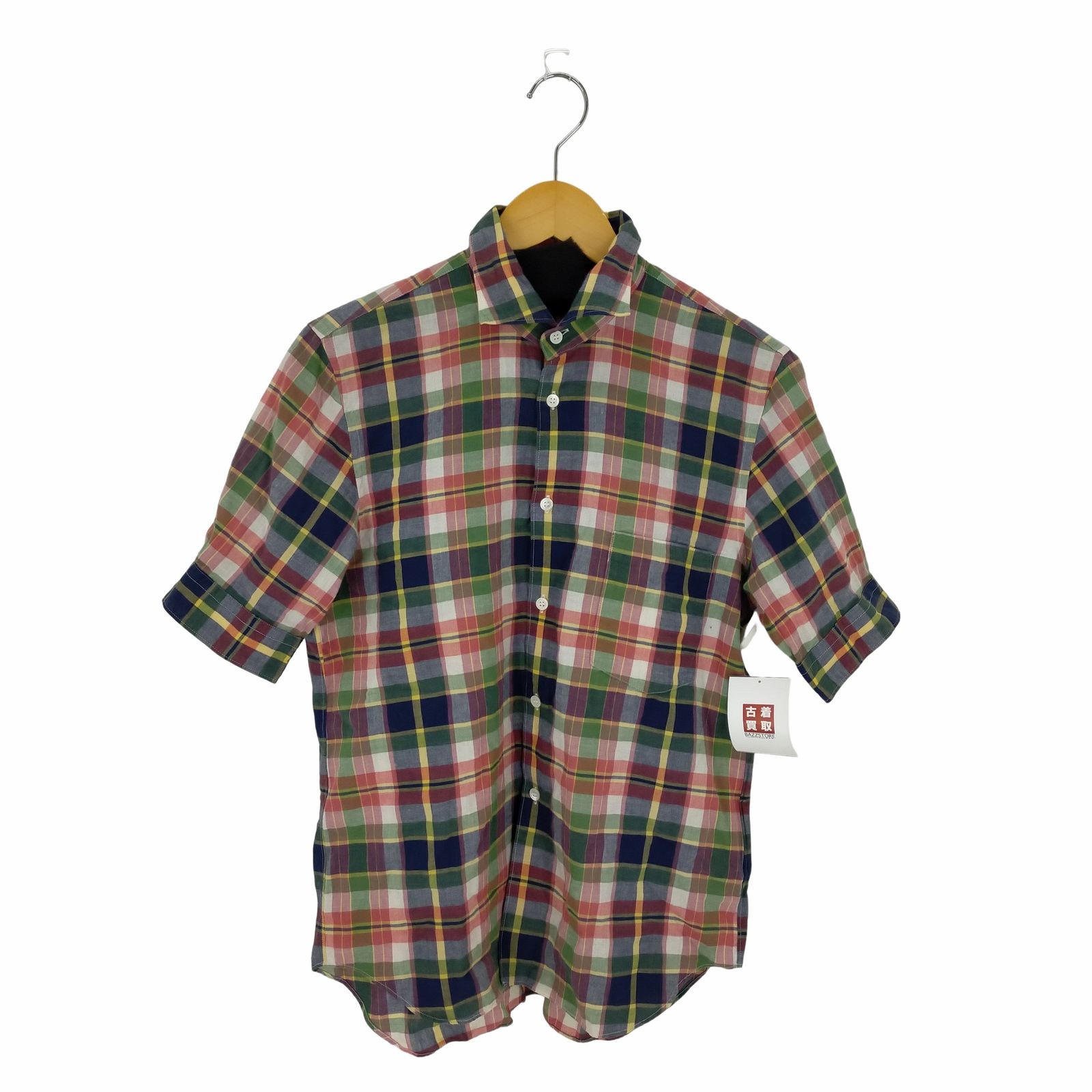 コムデギャルソンオムプリュス COMME des GARCONS HOMME PLUS AD2007 マドラスチェックシャツ 半袖 メンズ JPN：M 