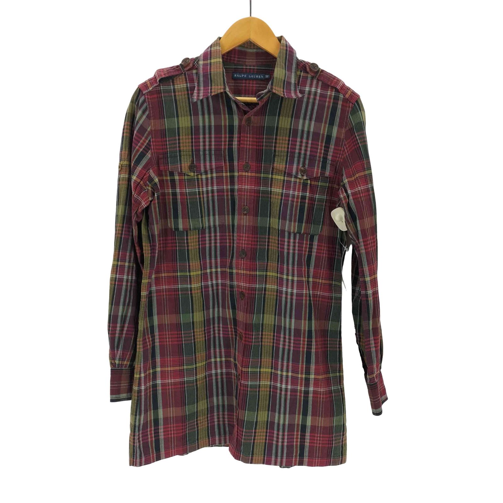 希少 Polo Ralph Lauren マドラスチェック シャツ エポレット 希少 Polo Ralph Lauren マドラスチェック シャツ エポレット
