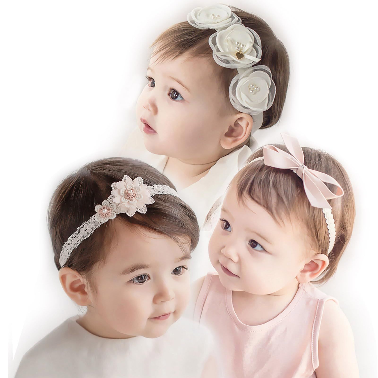 新着商品 新生児 子供 リボン へあバンド ベビーヘアバンド 女の子 ３点セット ベビー 花 へアクセサリー キッズ 髪飾り セレモニードレス ヘアバンド お宮参り セレモニードレス 赤ちゃん フォーマル 結婚式 BIANHUAN 誕生日