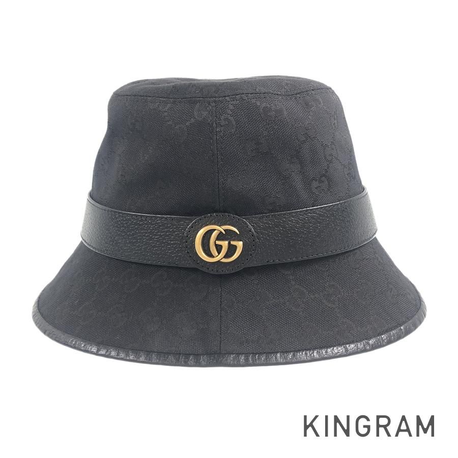 グッチ GUCCI ダブルG付き GGキャンバス バケット ハット 576587 4HG53