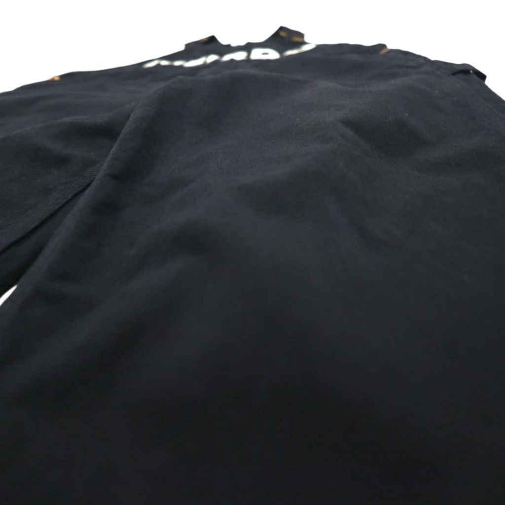 WEIRDO オーバーオール M ブラック WOLF BAIT-OVERALL コットン