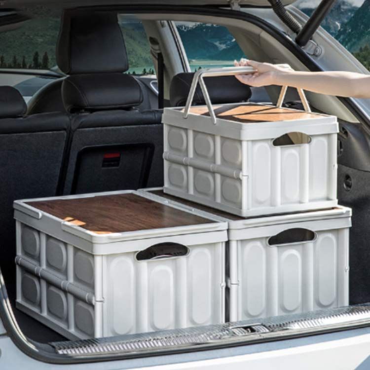 ヒューマンメイド多機能収納屋外折りたたみプラスチックボックス74L