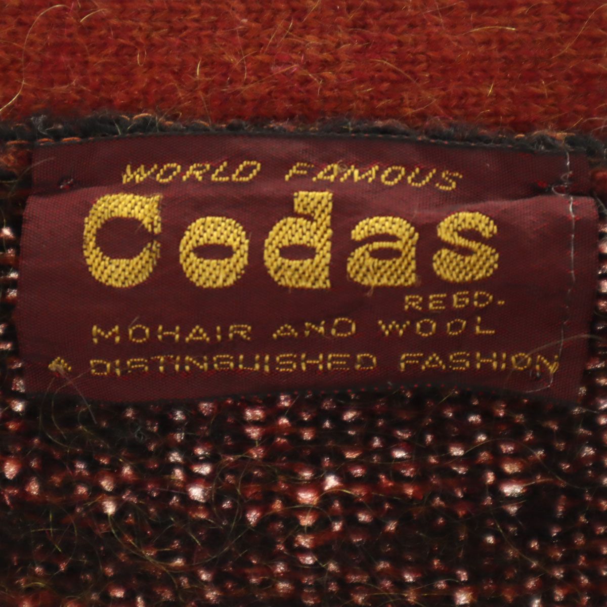 Codas 60s 70s ヴィンテージ アーガイル柄 長袖 モヘア カーディガン 