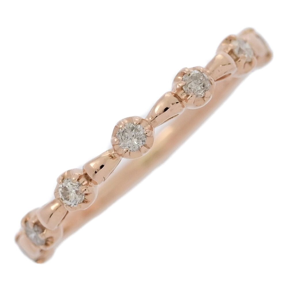 0.13ct/7P・ダイヤモンドリング・指輪/K10PG/416-0.8g/8号/#48