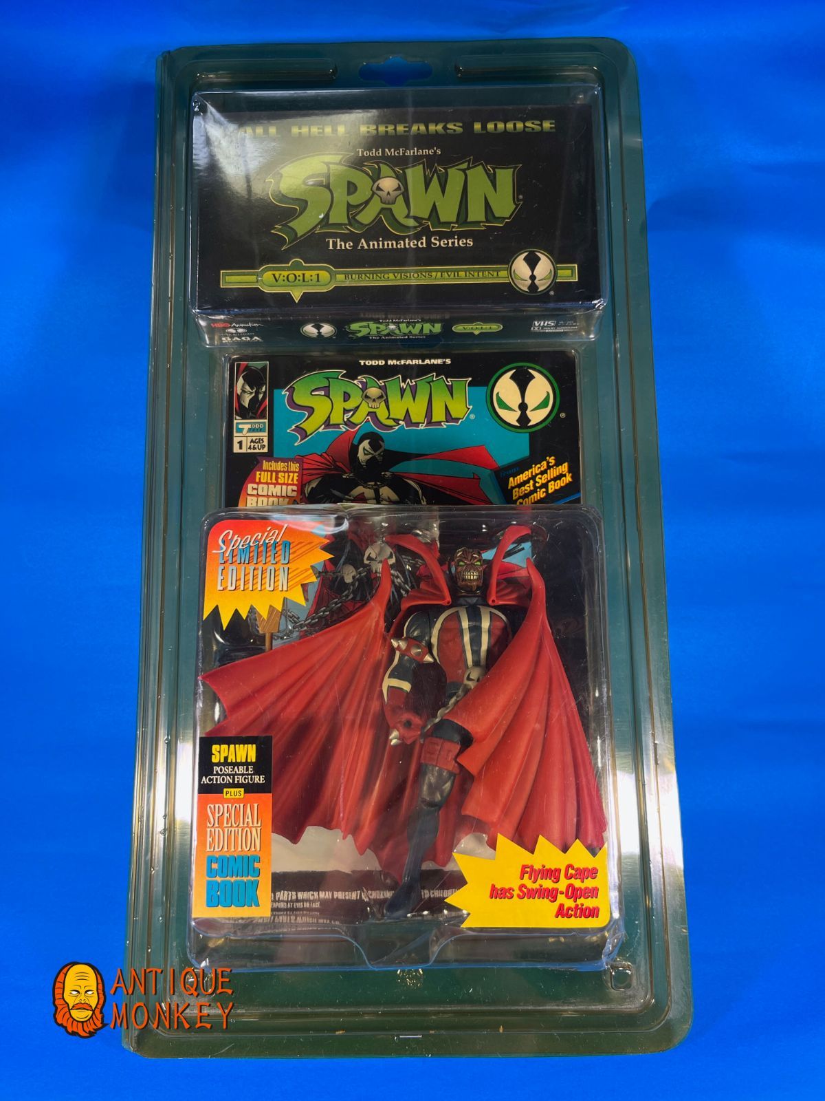 SPAWN アニメイテッド&ワームヘッド ブルー・スポーン - アメコミ