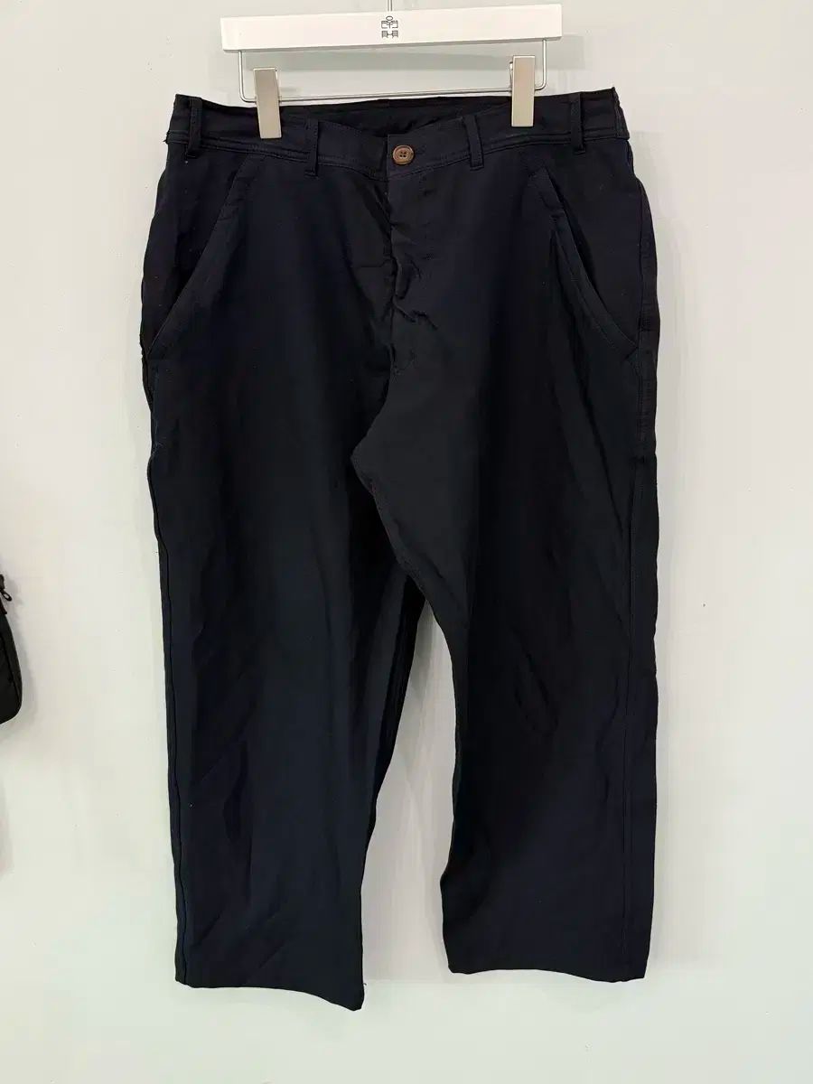 COMME des GARCONS コム デ ギャルソン シャツライン ポリエステル シンチバッグ ワイド パンツ