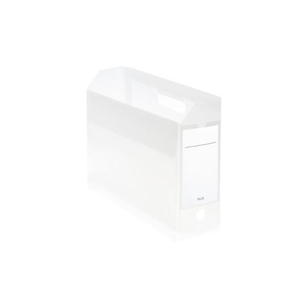 まとめ プラス PPボックスファイル クリアホワイト ×50セット