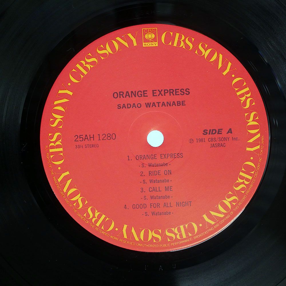 国内盤 渡辺貞夫/オレンジエキスプレス/CBS/SONY 25AH1280 LP