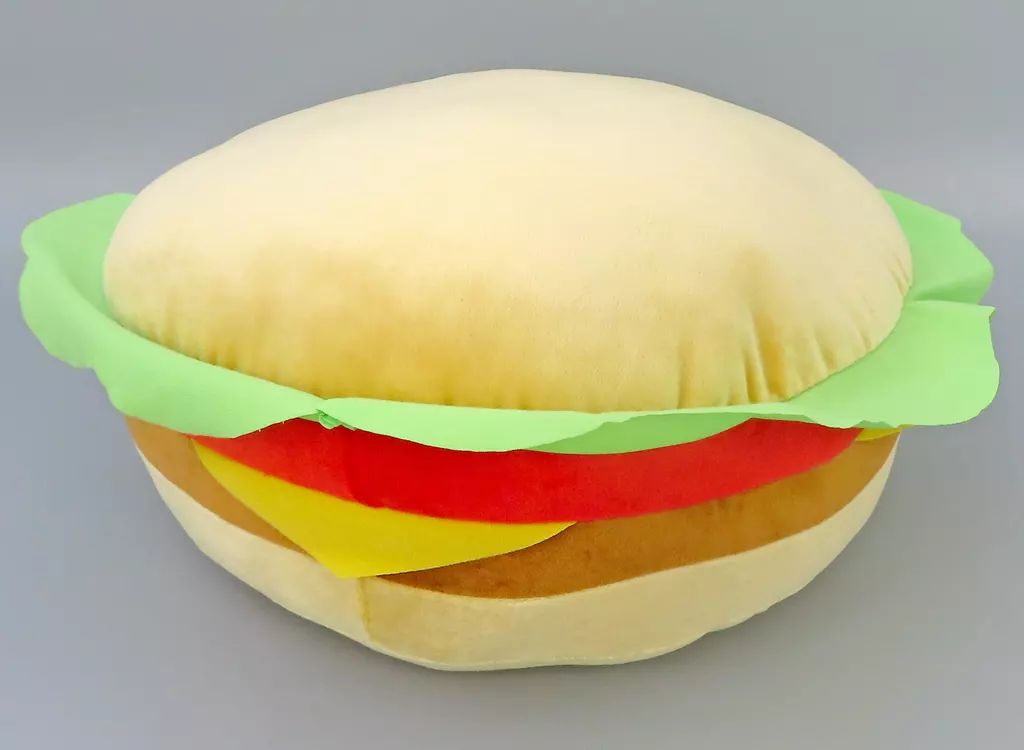 ドムドムハンバーガー　　もちもちハンバーガークッションXL 中古】クッション・本体 ビッグドム もちもちハンバーガー