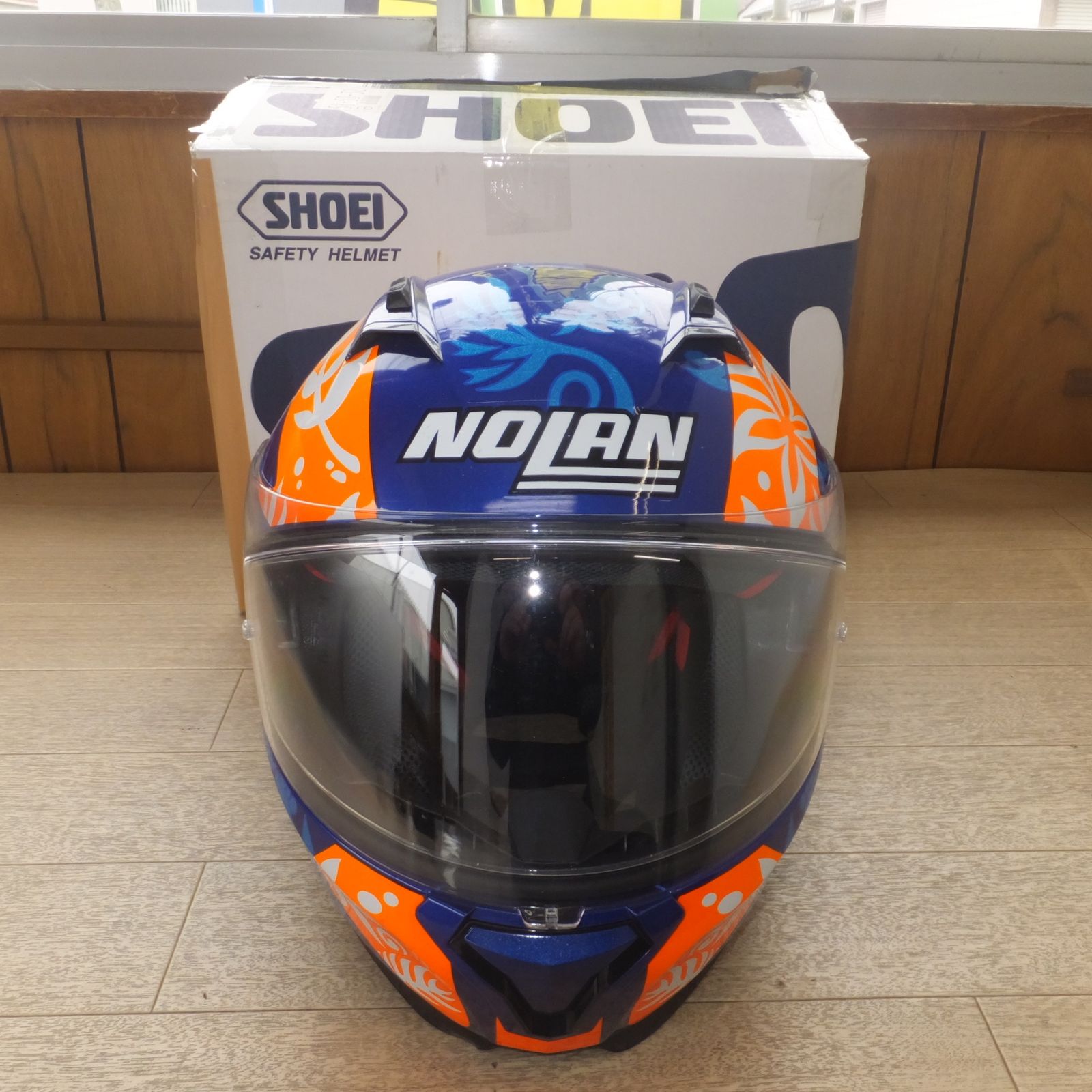 [送料無料] 美品★ノーラン NOLAN ヘルメット N87 ジェミニレプリカ ペトルッチ/62　フルフェイスヘルメット★
