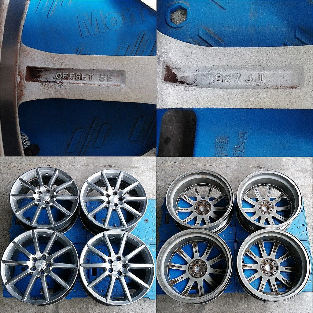 レガシィ(BP5・BL5)GTspecB　純正アルミホイールセット！バリ山　ピレリー スバル純正 レガシィ BP5 18インチ アルミホイール 18ｘ7J ４本セット